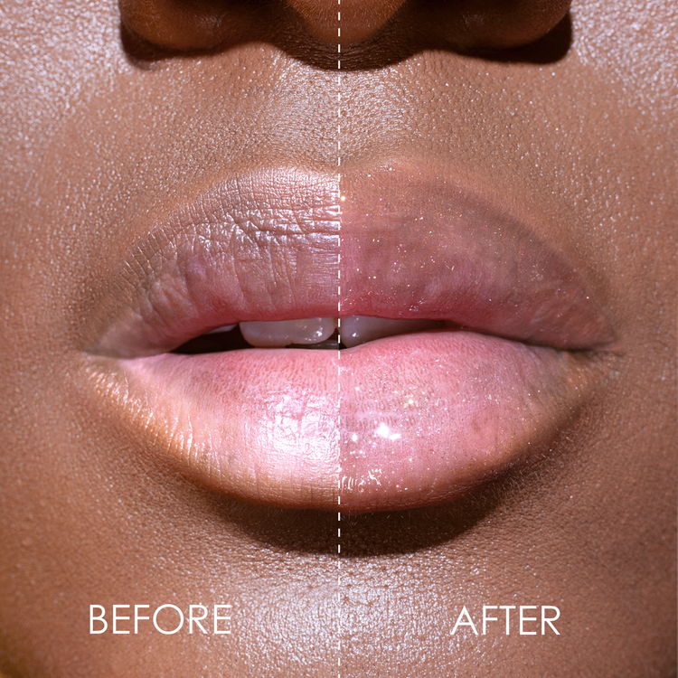 Golden Glimmer Brillo labial brillo labial con destellos dorados.