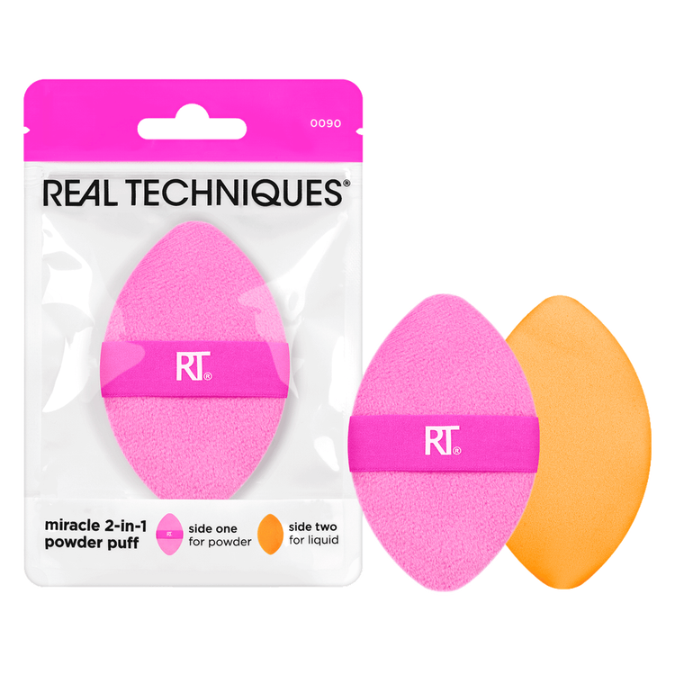 Miracle 2-In-1 Powder Puff - Esponja de maquillaje, para polvo y líquido