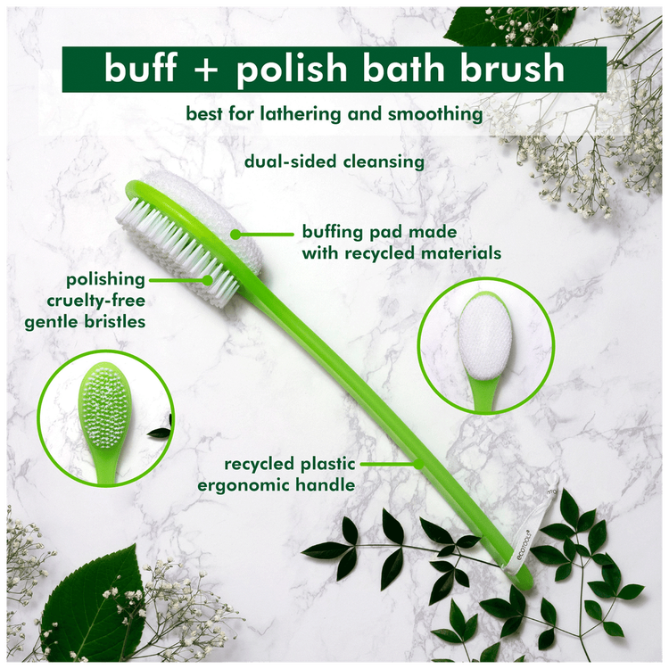 Ecotools Buff & Polish Bath - Cepillo, para uso en ducha
