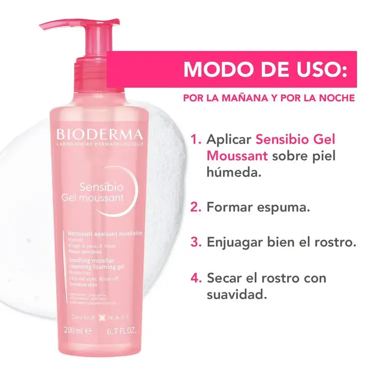 Sensibio - Gel moussant, con poder hidratante reforzado