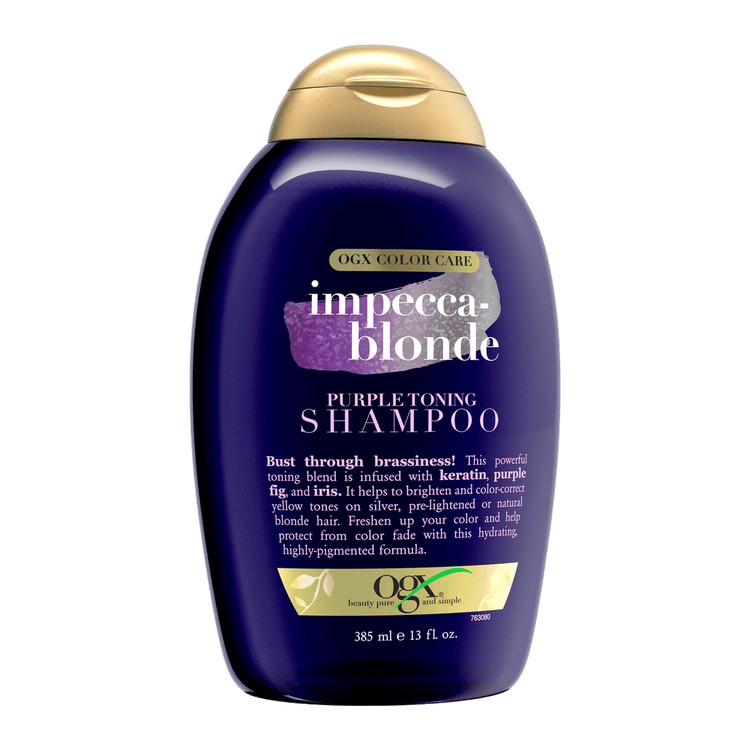 OGX Purple Toning - Shampoo matificante, para cabello rubio