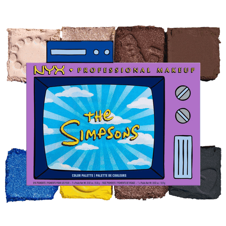 Simpsons - Eyeshadow Palette, Sombras coloridas de alta pigmentación