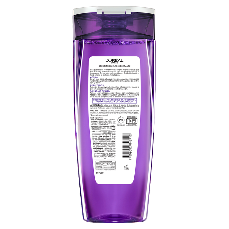 L'Oreal Paris Revitalift Acido Hialuronico Agua Micelar Suero facial reduce líneas de expresión