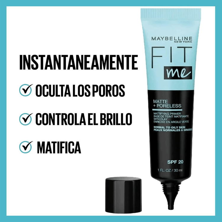 Fit Me Matte + Poreless - Primer, larga duración y acabado mate