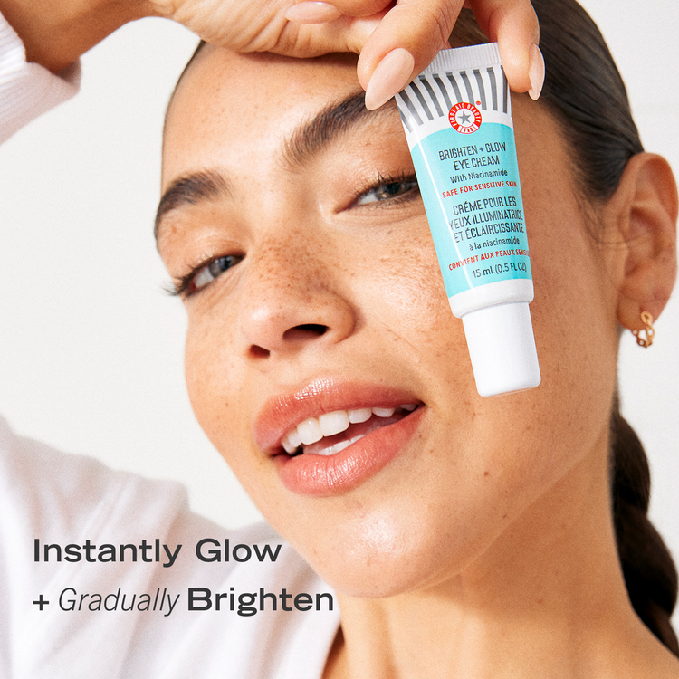 Brighten + Glow - Crema para ojos con niacinamida, hidrata la zona de los ojos