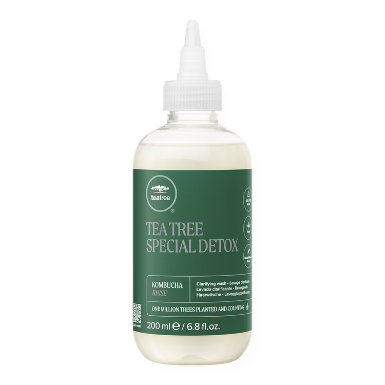 Tea Tree Special Detox Kombucha Rinse Enjuague exfoliante elimina la suciedad del cabello
