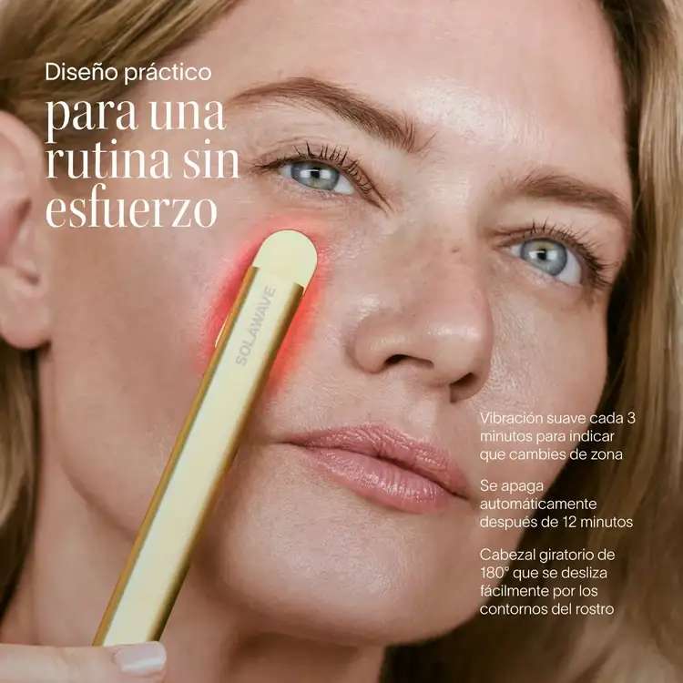 Solawave Gold Wand - Kit Sérum Activo, con tecnología de luz roja y microcorrientes - 4 piezas