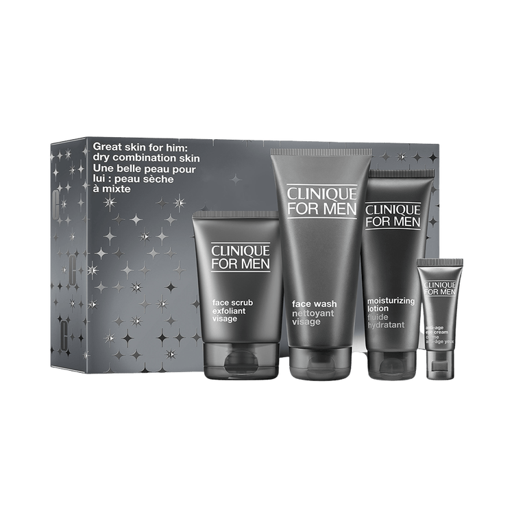 For Men - Set de regalo, exfoliante, hidratante, limpiador facial y crema de ojos