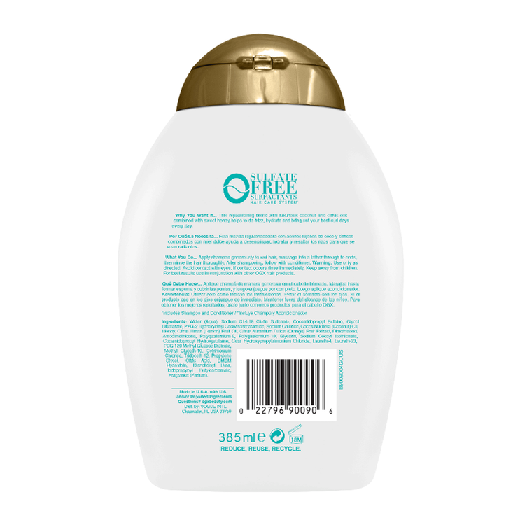 OGX Quenching + Coconut Curls - Shampoo, para rizos