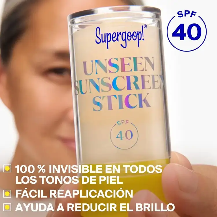 Unseen Sunscreen - Protector solar en barra SPF 40, reduce la apariencia de brillo