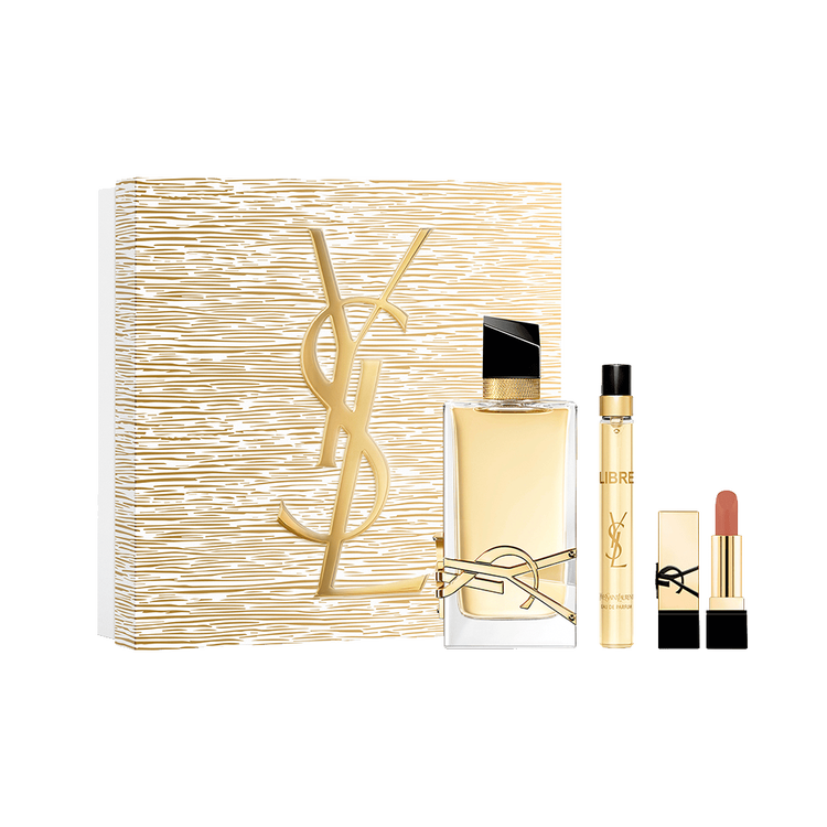 Libre - Set de regalo, Eau de Parfum 90 ml + EDP 10 ml + mini Rouge Pur Couture