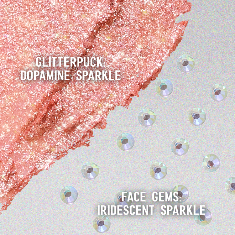 Dopamine Diamonds - Set de regalo, gemas para la cara + glitterpuck