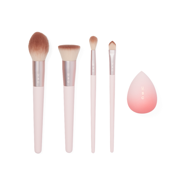 Complexion Essentials Set de brochas y esponja para el rostro esencial para maquillaje