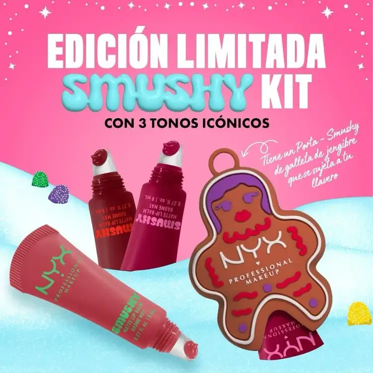 Gingerbaddie - Smushy Kit, 3 bálsamos labiales edición limitada