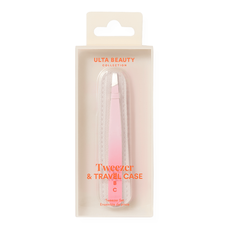 Tweezer & Travel Case Estuche de viaje con pinzas cuidado preciso de cejas