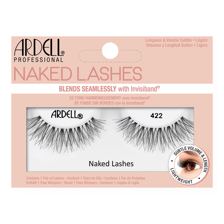 Naked False Eyelashes #422 in Black Pestañas postizas pestañas ligeras con efecto lifting.