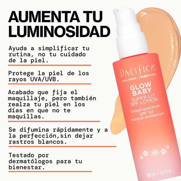 Glow Baby Super Lit SPF 30 - Loción facial, protección solar mineral