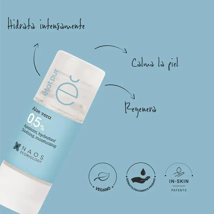 Aloe Vera - Suero facial, activos puros que hidratan a profundidad