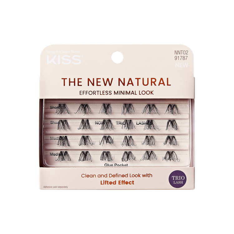 The New Natural Extensiones de pestañas individuales punta fina, efecto invisible