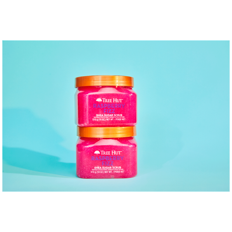 Shea Sugar Scrub Raspberry Fizz - Exfoliante corporal, deja la piel suave y tersa