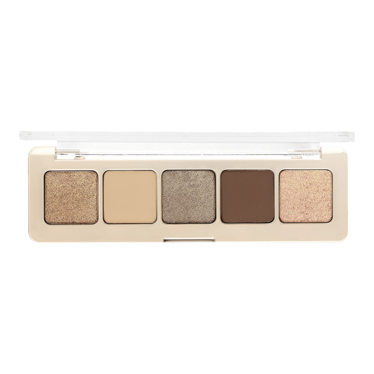 Mini Glam Paleta de sombras 5 tonos dorados, marrones y gris pardo