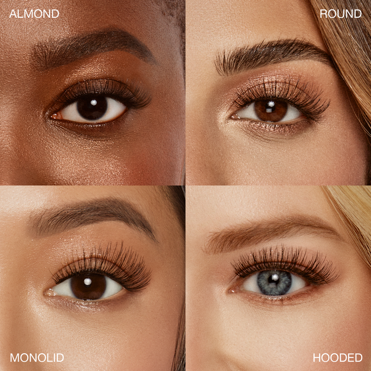 Naked False Eyelashes #426 in Black Pestañas postizas rizos cruzados que añaden textura y volumen.