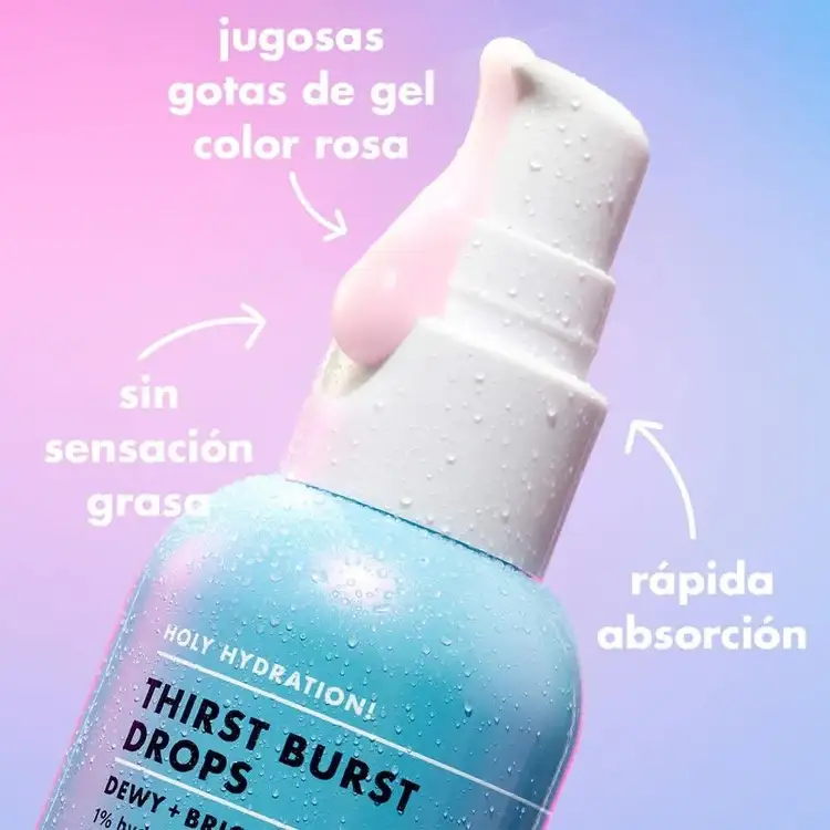 e.l.f. SKIN Holy Hydration! Thirst Burst Drops Gotas de suero en gel iluminador e hidratante para un look luminoso