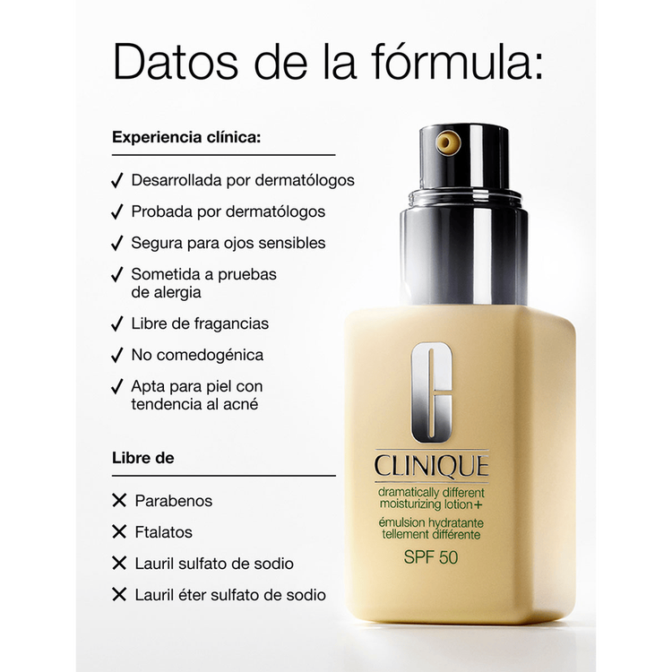 Dramatically Different Moisturizing Lotion + Spf 50 Crema facial fortalece la barrera de humedad y protege con spf 50