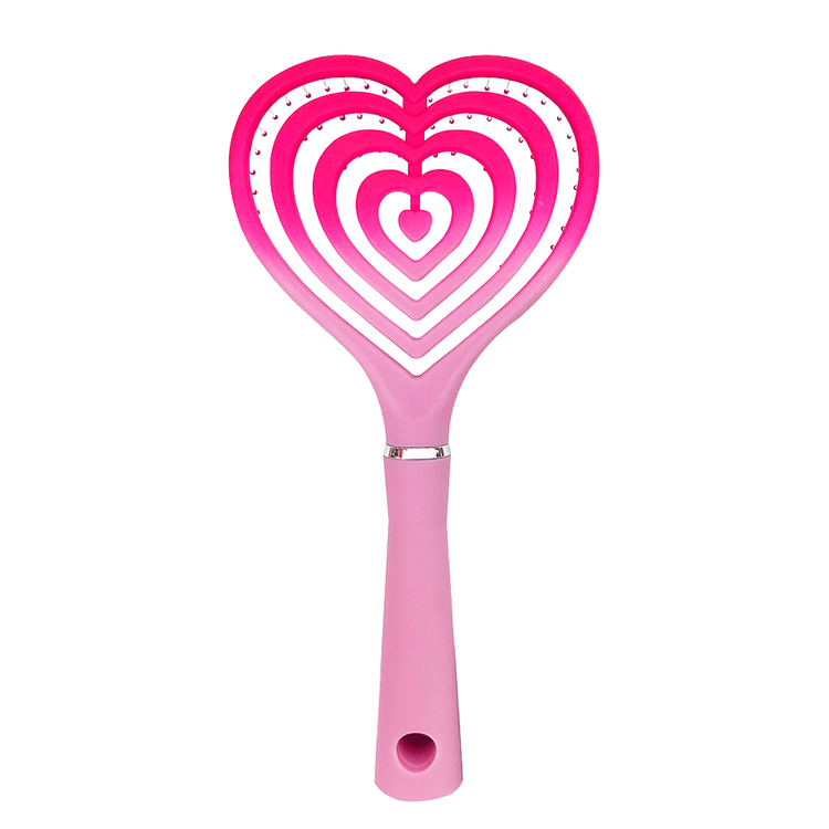 Conair Flexible - Cepillo con base ventilada en forma de corazón color rosa