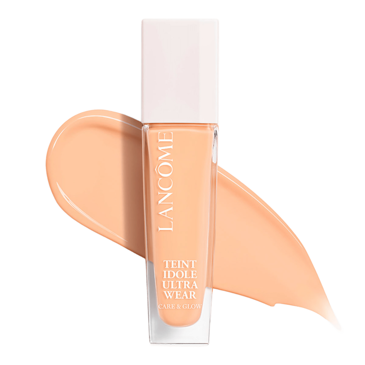 Teint Idôle Ultra Wear Care & Glow - Base de maquillaje, con fórmula de larga duración y brillo natural