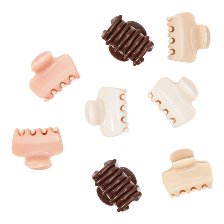 Mini Puffy Claw Clips - Clips para cabello, agarre firme y seguro