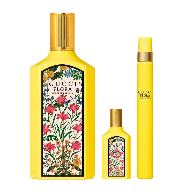 Flora Gorgeous Orchid - Set de regalo, Eau de Parfum 100 ml + Spray 10 ml + Mini 5 ml