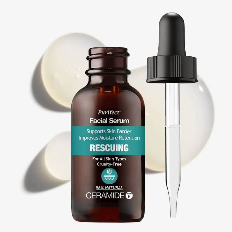 Facial Serum Rescuing Ceramide Serum facial fortalece la barrera y combate pérdida de agua