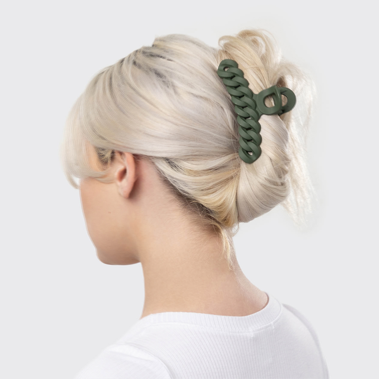 Recycled Plastic Chain Claw Clip Pinza metálica ideal para peinados