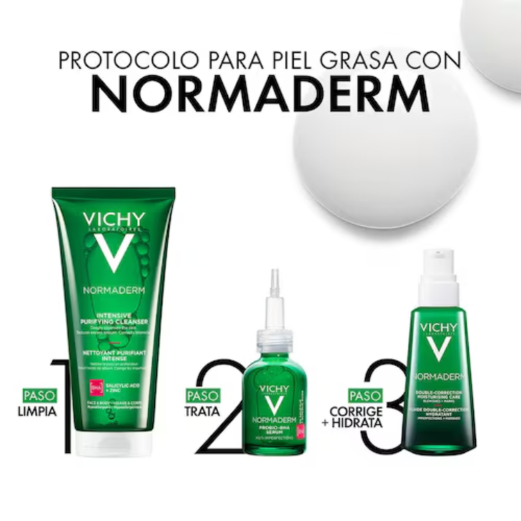Normaderm Double Correction - Gel facial, corrige imperfecciones y repara la piel