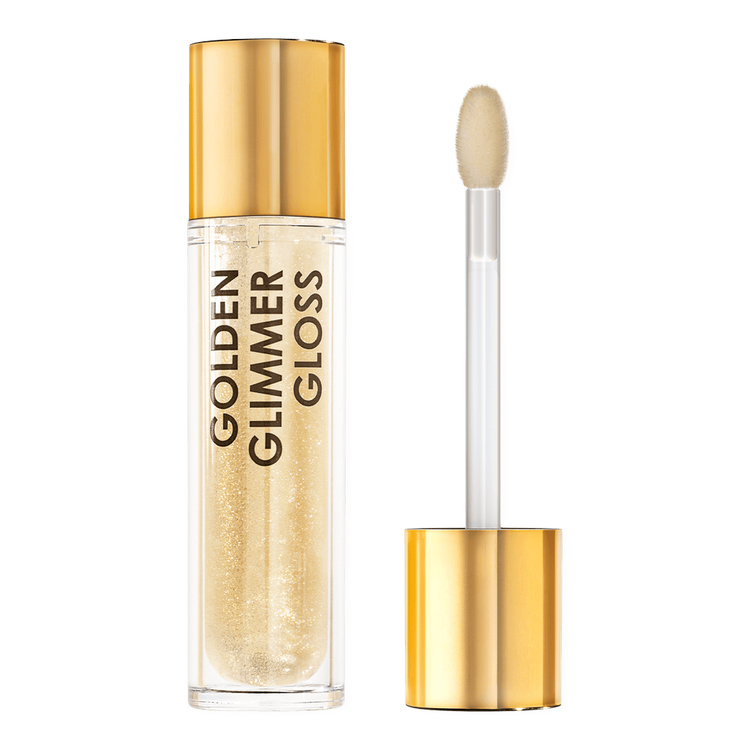 Golden Glimmer Brillo labial brillo labial con destellos dorados.