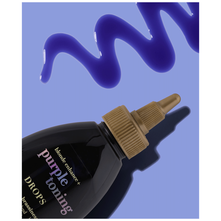 OGX Blonde Enhance Purple Fig - Gotas matificadoras, para el cabello plateado o rubio