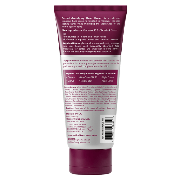 Retinol Crema de manos antiedad