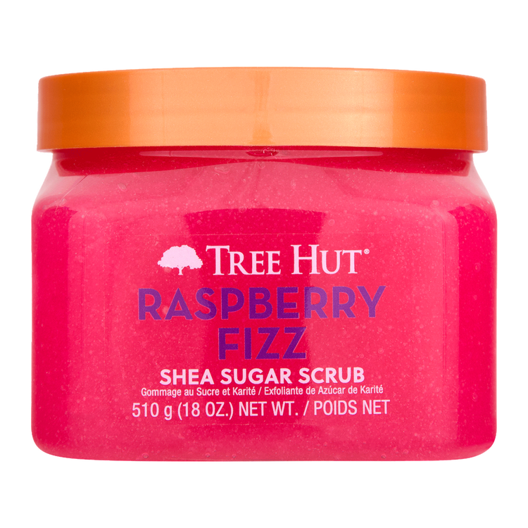 Shea Sugar Scrub Raspberry Fizz - Exfoliante corporal, deja la piel suave y tersa