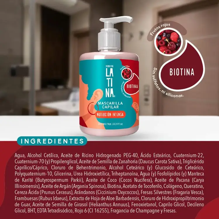 Mascarilla capilar, nutritición intensa