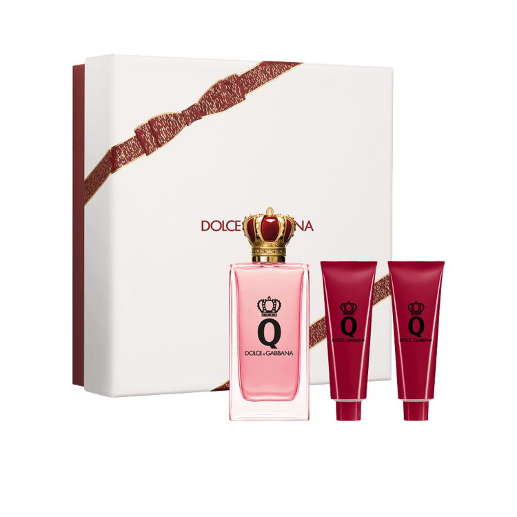 Q - Set de regalo, Eau de Parfum 100 ml + Gel de ducha + Loción corporal