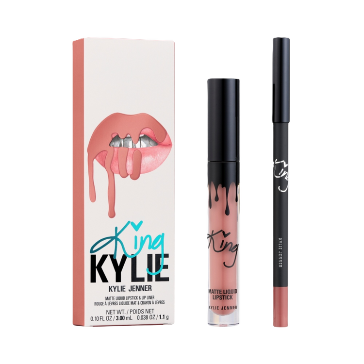 Kylie Cosmetics King Kylie Collection - 2-Piece Matte Lip Kit, lip kit acabado mate con cobertura completa