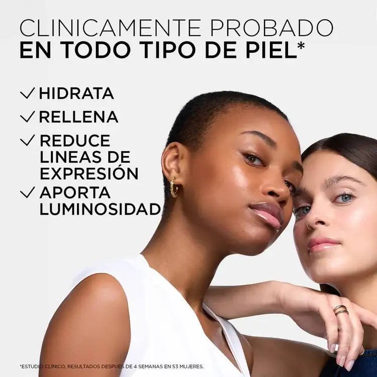 Revitalift Laser - Crema facial glass skin, con acido hialurónico 50g