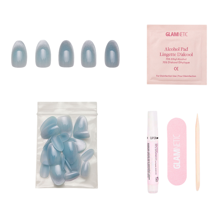 Unicorn Tears Press-On Nails Uñas postizas efecto tridimensional místico.