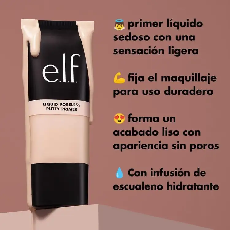 e.l.f. Liquid Poreless Putty Primer Prebase facial líquida sin poros
