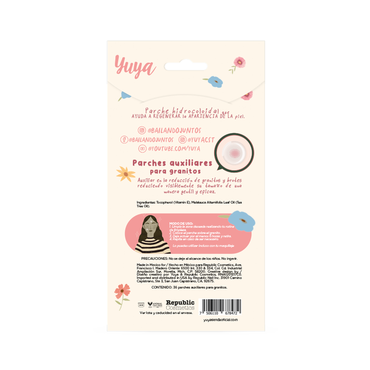 Parche para granitos, elimina barros y espinillas