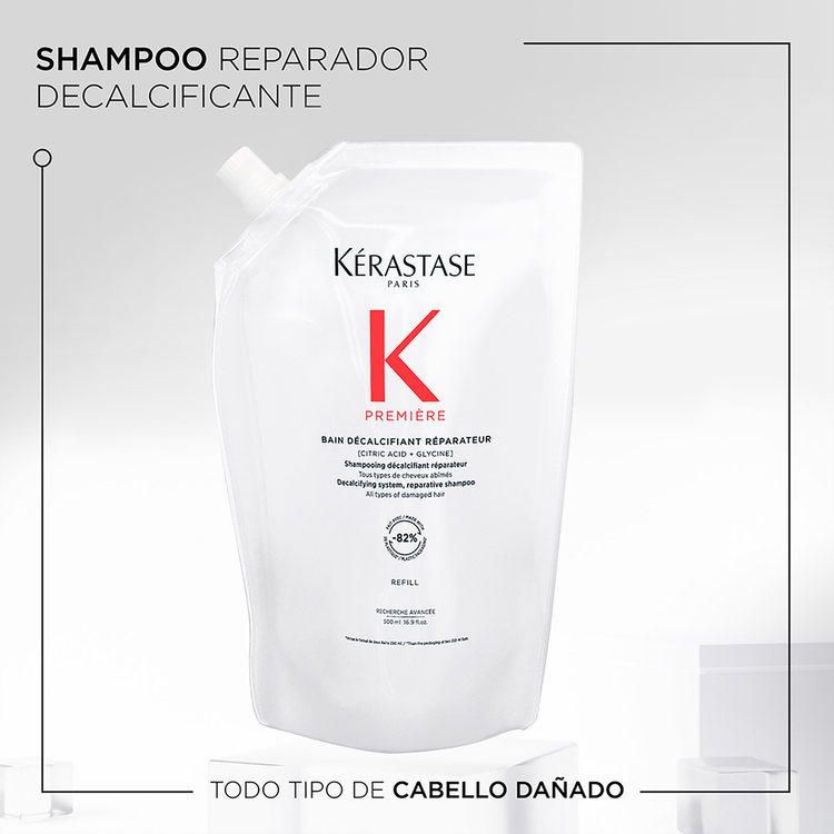 Premiere - Shampoo, reparador descalcificante para cabello dañado