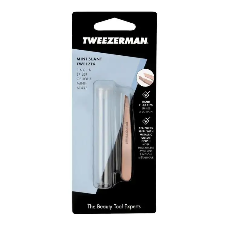 Rose Gold Mini Slant Tweezer Pinzas pinza inclinada ahora en tamaño mini para viajes
