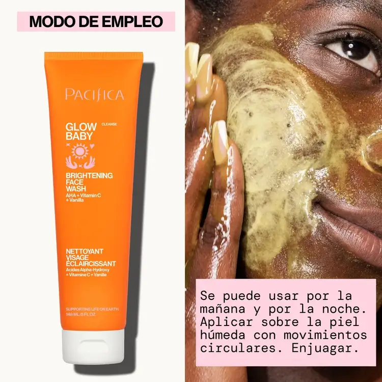 Glow Baby Brightening Limpiador facial limpieza profunda y luminosidad