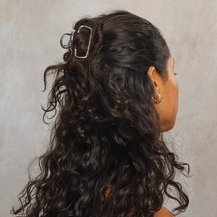 Metal Medium Open Shape Puffy Claw Clip Pinza metálica agarre firme